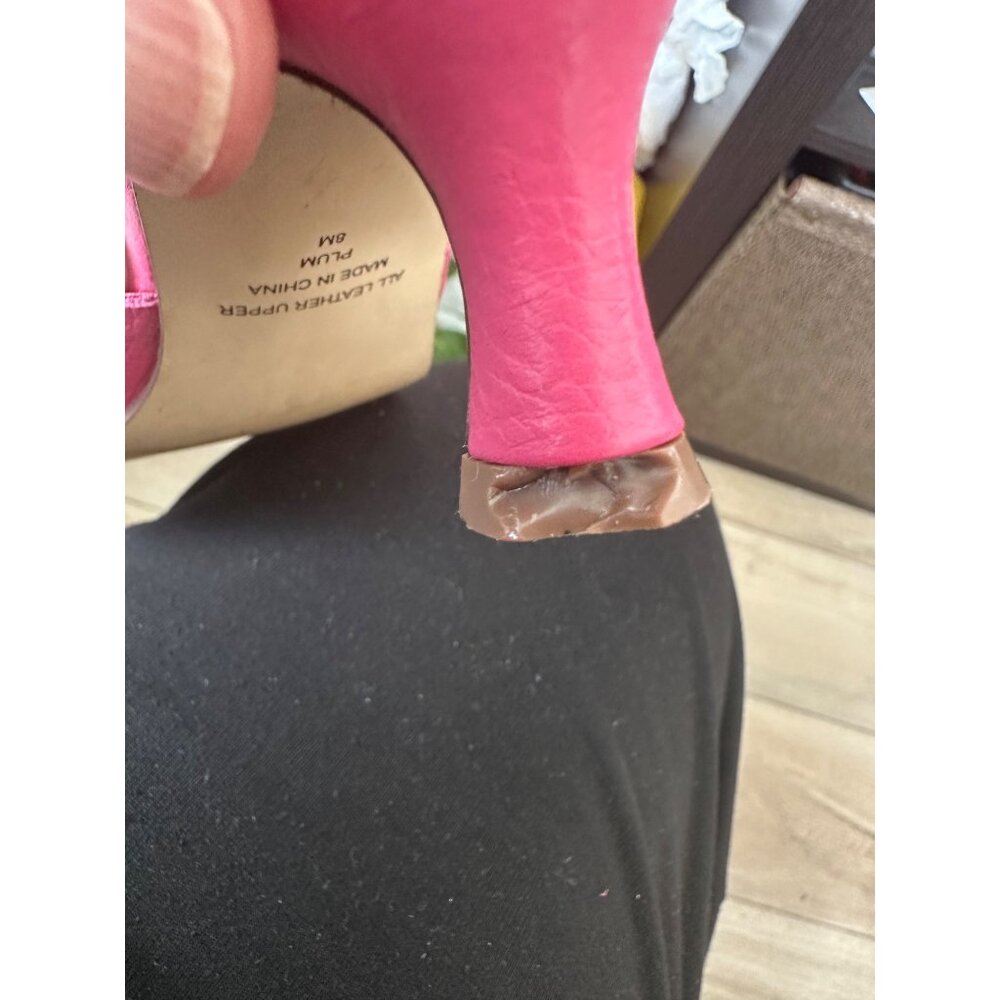 Valerie Stevens Womens Pink Leather Strap Heels 8M - Picture 6 of 10